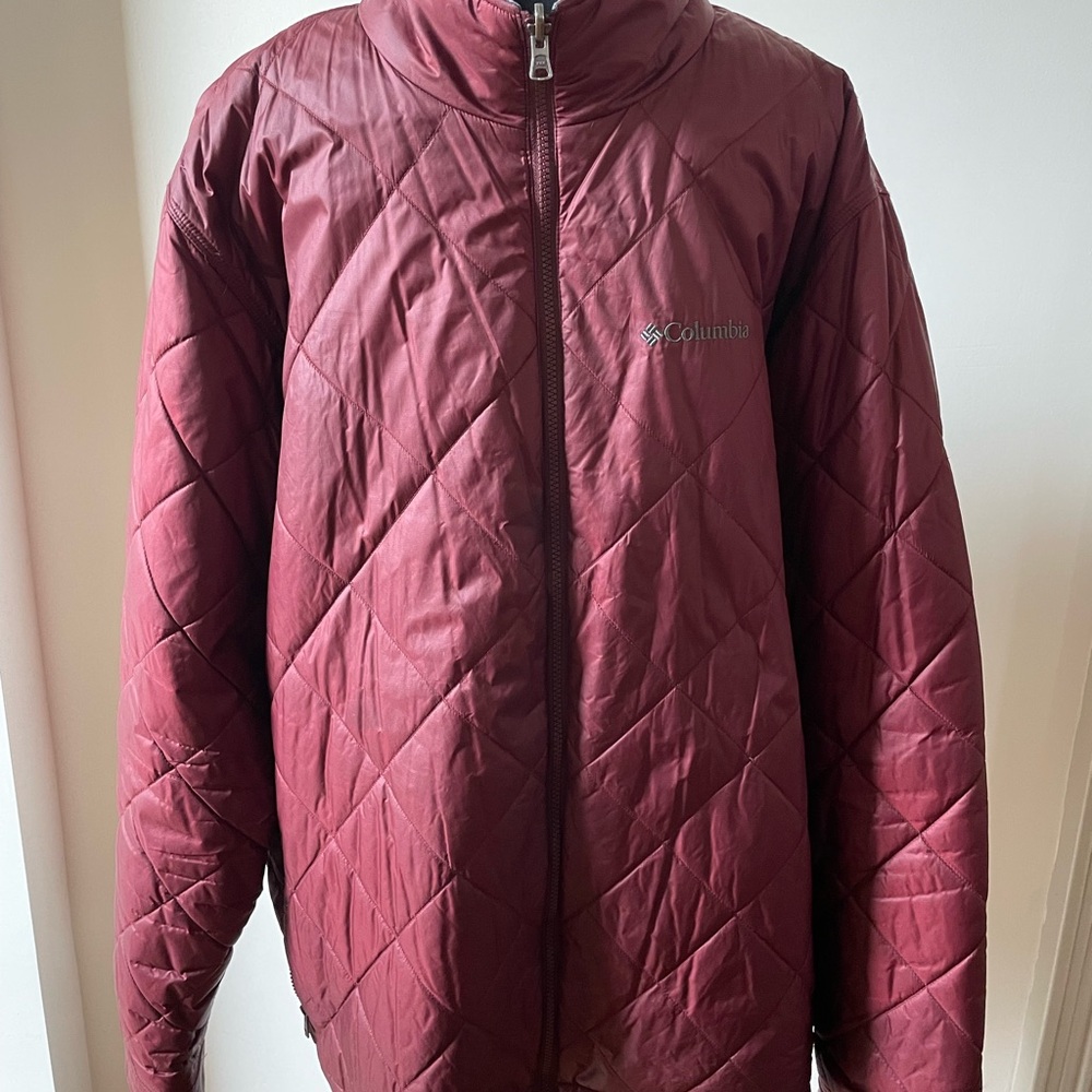Men’s Columbia Burgundy Quilted Puffy Jacket XXL